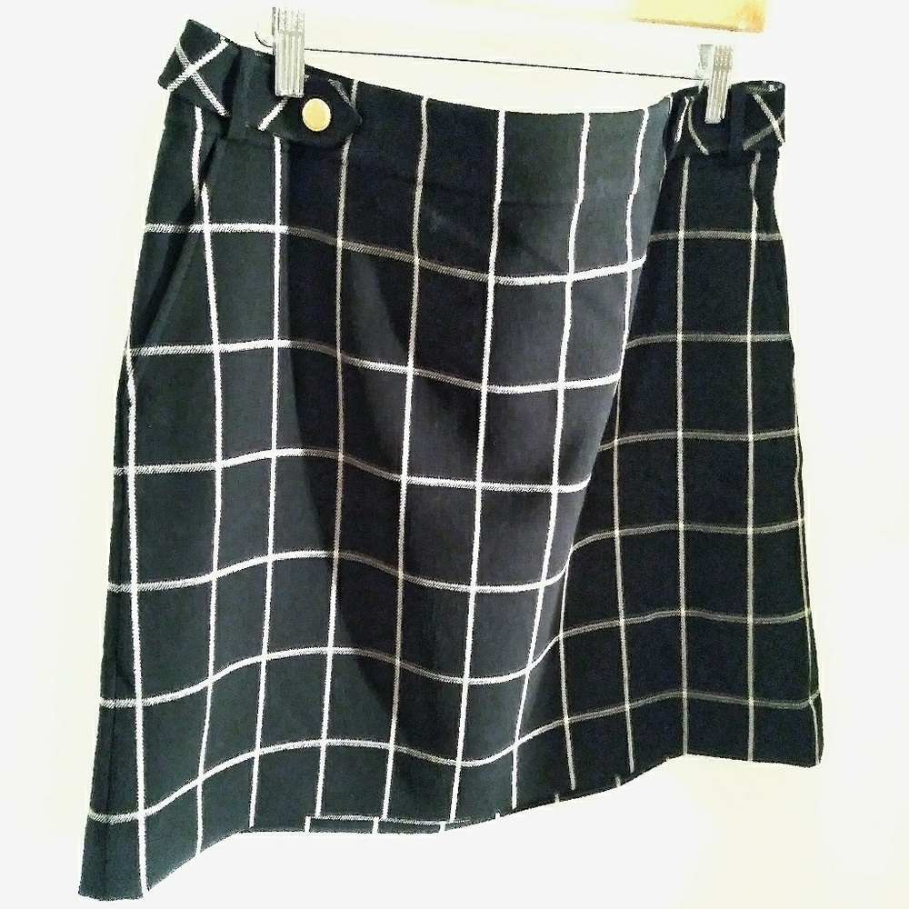 Plaid Skirt 90s Style Mini Skirt With Pockets